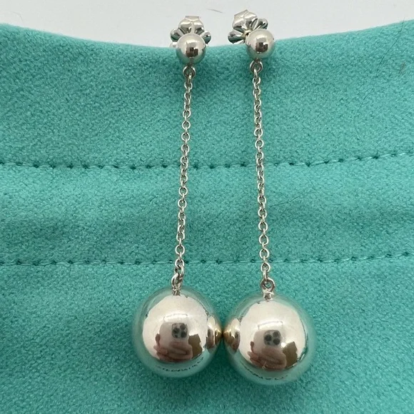 Tiffany & Co. Hardwear Ball Drop Earrings Sterling Silver - Picture 3 of 7